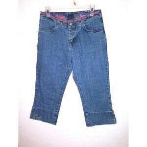 Florida GATORS Womens Capri Jeans Team Jeans sz 6 embroidered alligator slits